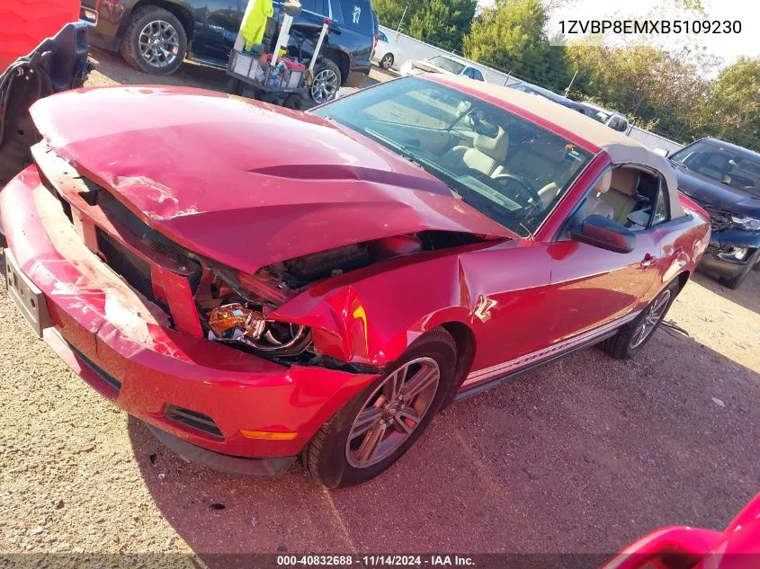 2011 Ford Mustang V6 Premium VIN: 1ZVBP8EMXB5109230 Lot: 40832688