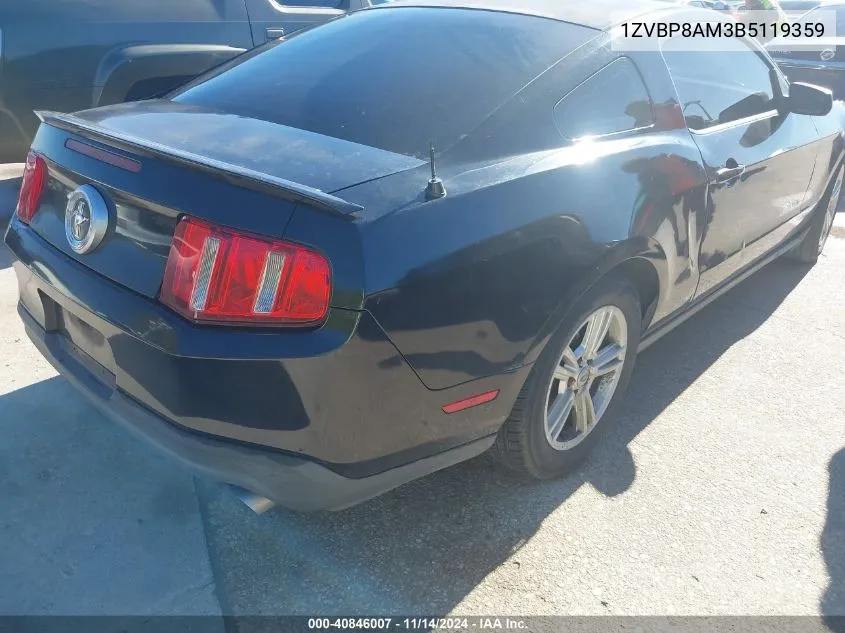 1ZVBP8AM3B5119359 2011 Ford Mustang V6