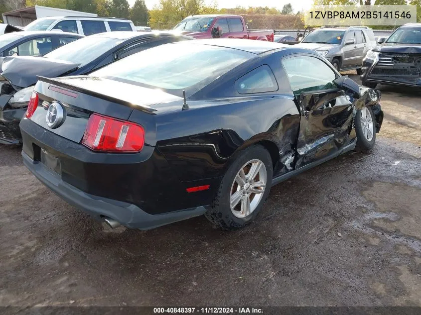 2011 Ford Mustang V6 VIN: 1ZVBP8AM2B5141546 Lot: 40848397