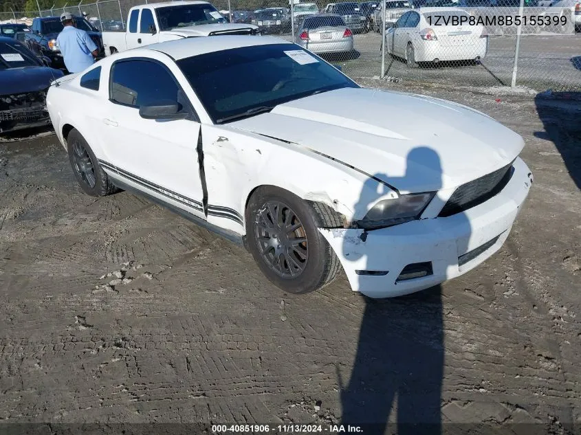 2011 Ford Mustang VIN: 1ZVBP8AM8B5155399 Lot: 40851906