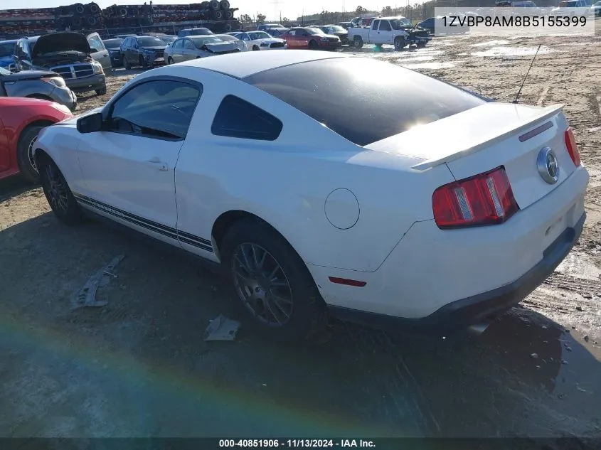 2011 Ford Mustang VIN: 1ZVBP8AM8B5155399 Lot: 40851906