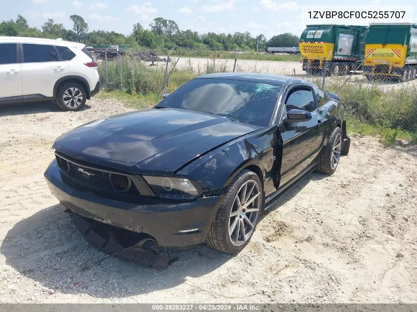 2012 Ford Mustang Gt VIN: 1ZVBP8CF0C5255707 Lot: 39283237