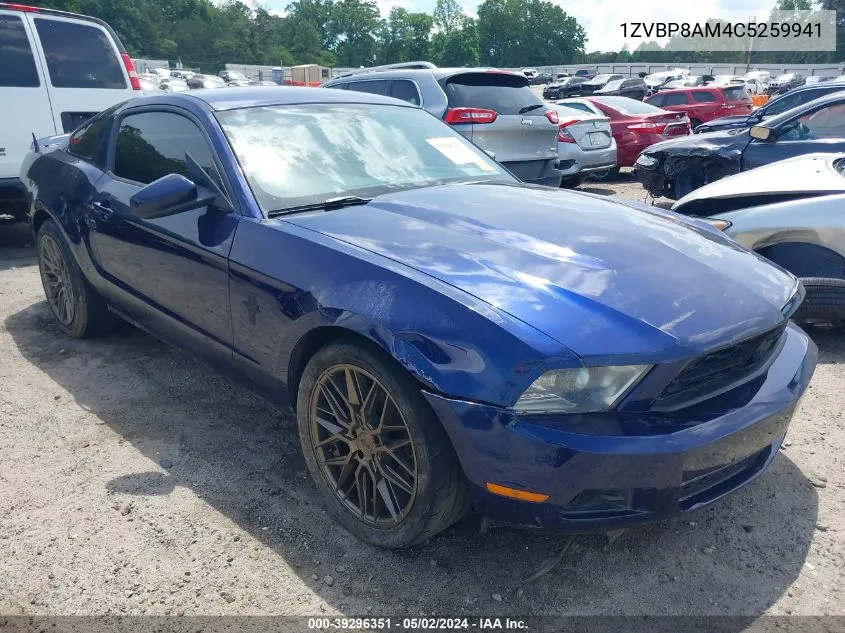 2012 Ford Mustang V6 Premium VIN: 1ZVBP8AM4C5259941 Lot: 39296351