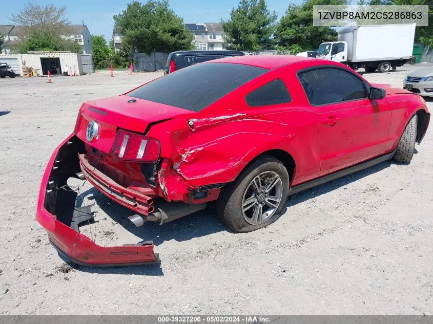 2012 Ford Mustang V6 Premium VIN: 1ZVBP8AM2C5286863 Lot: 39327206