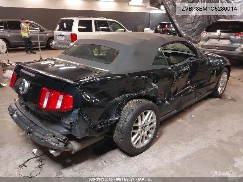 2012 Ford Mustang V6 Premium VIN: 1ZVBP8EM1C5280014 Lot: 39595015