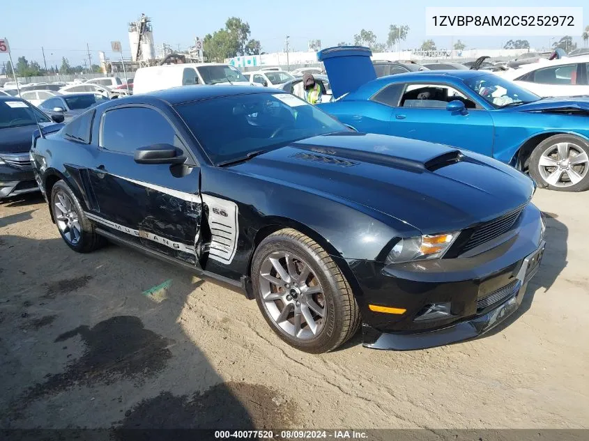 2012 Ford Mustang V6 Premium VIN: 1ZVBP8AM2C5252972 Lot: 40077520