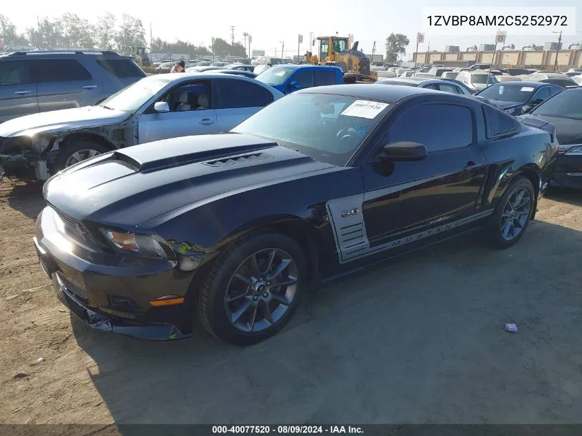 2012 Ford Mustang V6 Premium VIN: 1ZVBP8AM2C5252972 Lot: 40077520