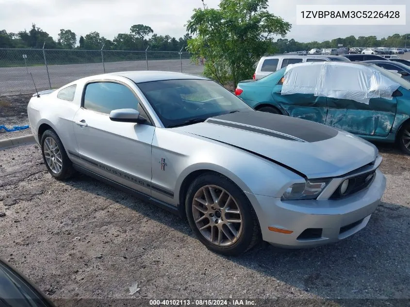 2012 Ford Mustang V6 Premium VIN: 1ZVBP8AM3C5226428 Lot: 40102113