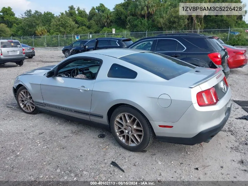 2012 Ford Mustang V6 Premium VIN: 1ZVBP8AM3C5226428 Lot: 40102113