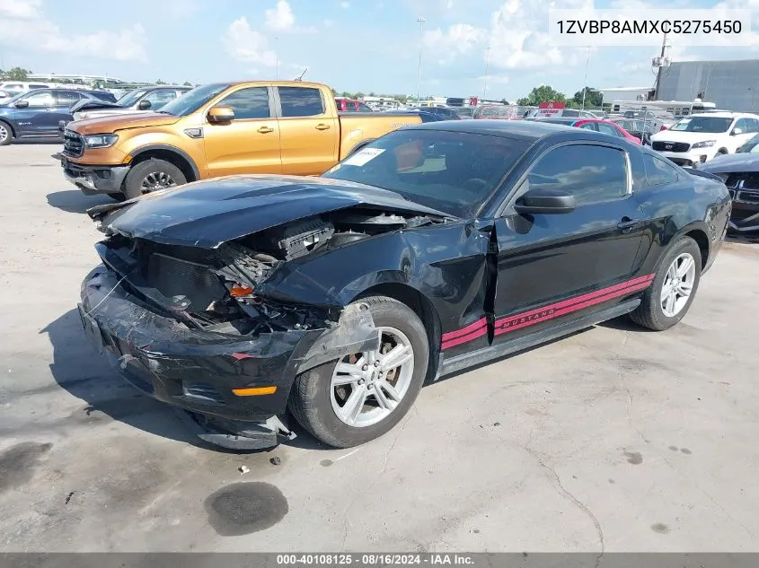 1ZVBP8AMXC5275450 2012 Ford Mustang V6