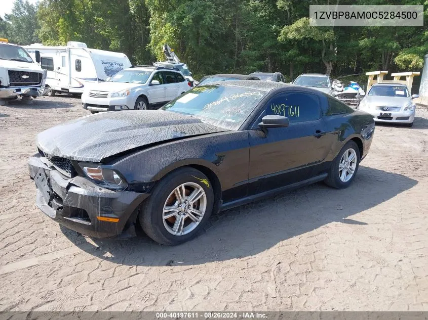 2012 Ford Mustang V6 VIN: 1ZVBP8AM0C5284500 Lot: 40197611