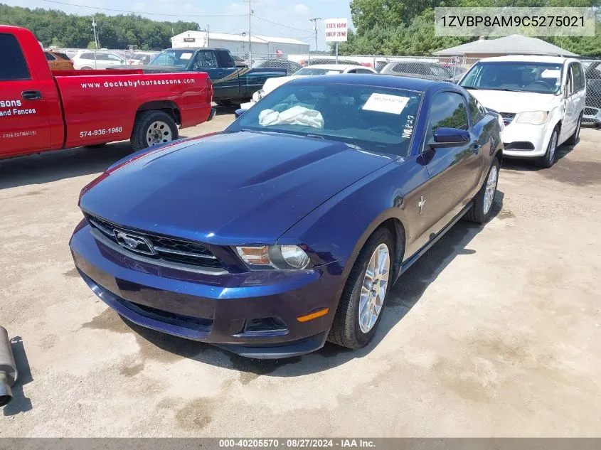 2012 Ford Mustang V6 Premium VIN: 1ZVBP8AM9C5275021 Lot: 40205570