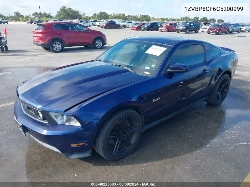 1ZVBP8CF6C5200999 2012 Ford Mustang Gt Premium