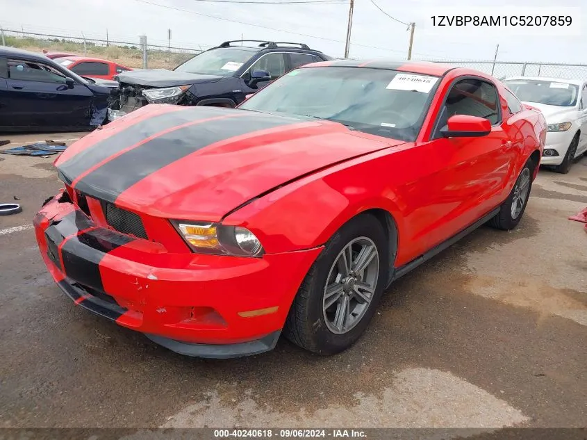 2012 Ford Mustang V6 Premium VIN: 1ZVBP8AM1C5207859 Lot: 40240618