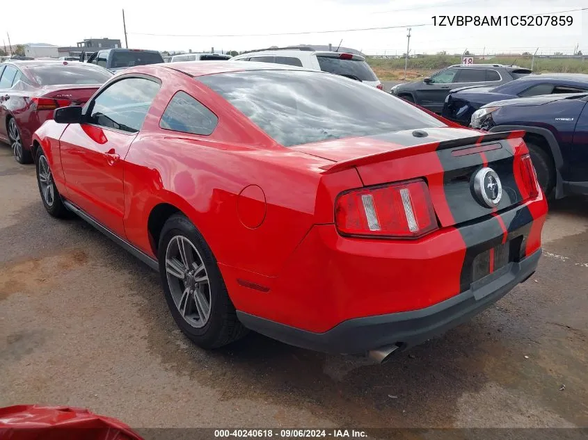 2012 Ford Mustang V6 Premium VIN: 1ZVBP8AM1C5207859 Lot: 40240618