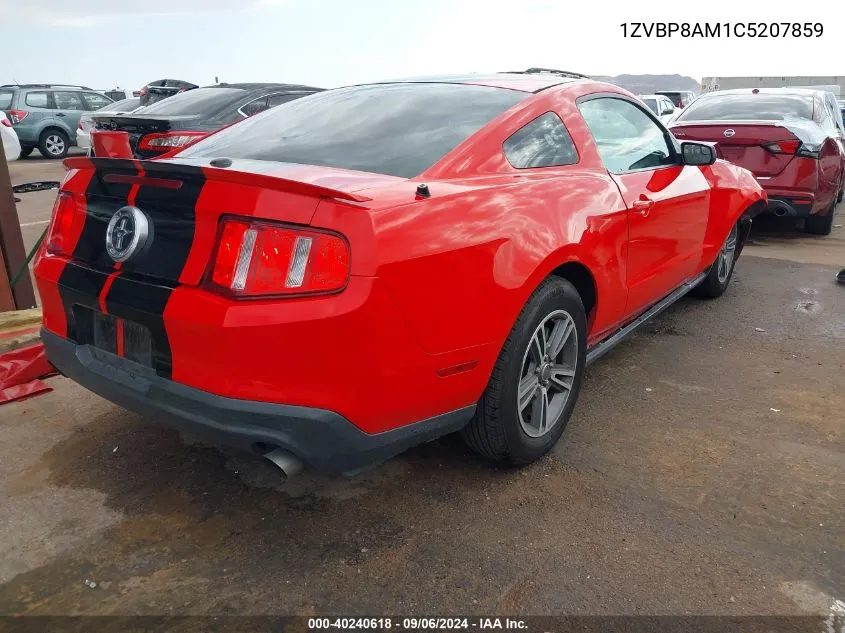 2012 Ford Mustang V6 Premium VIN: 1ZVBP8AM1C5207859 Lot: 40240618