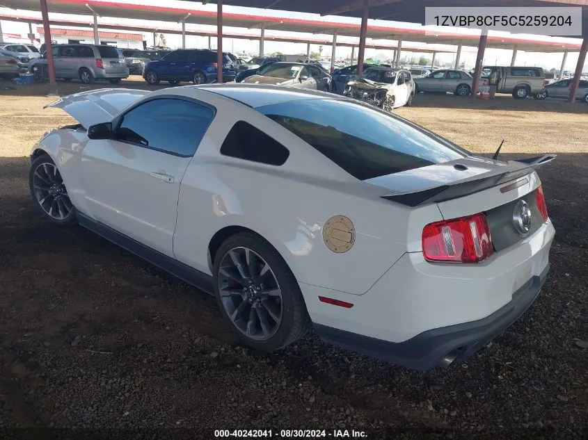 2012 Ford Mustang Gt Premium VIN: 1ZVBP8CF5C5259204 Lot: 40242041