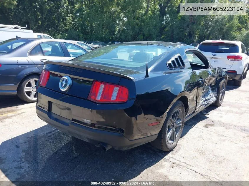 2012 Ford Mustang V6 VIN: 1ZVBP8AM6C5223104 Lot: 40248952