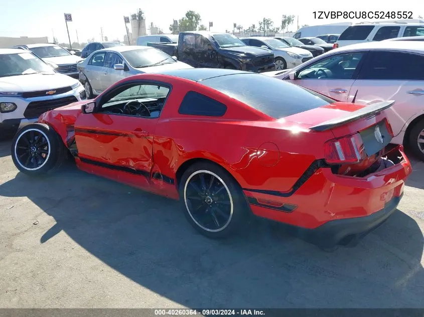 2012 Ford Mustang Boss 302 VIN: 1ZVBP8CU8C5248552 Lot: 40260364