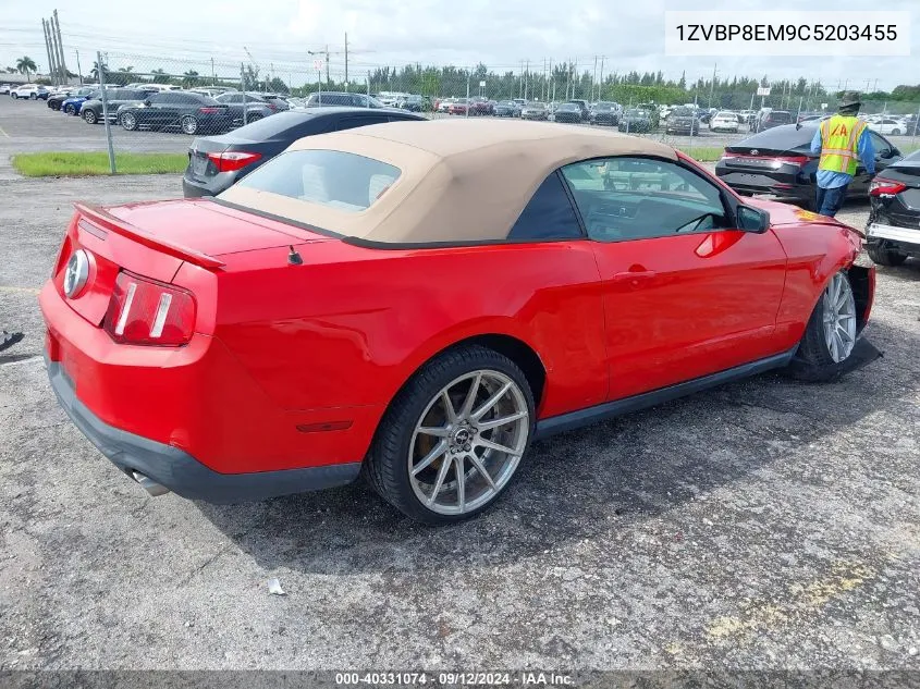 2012 Ford Mustang VIN: 1ZVBP8EM9C5203455 Lot: 40331074