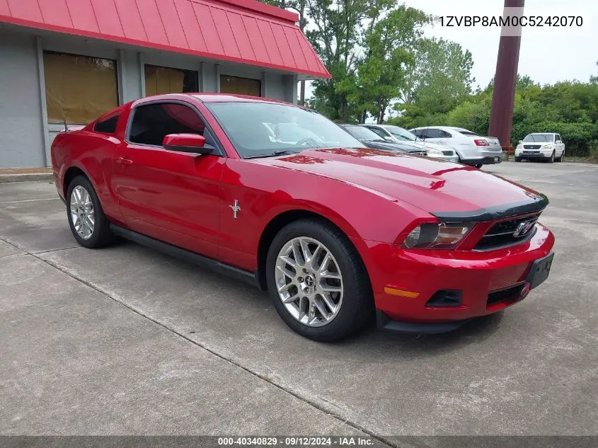 2012 Ford Mustang V6 Premium VIN: 1ZVBP8AM0C5242070 Lot: 40340829