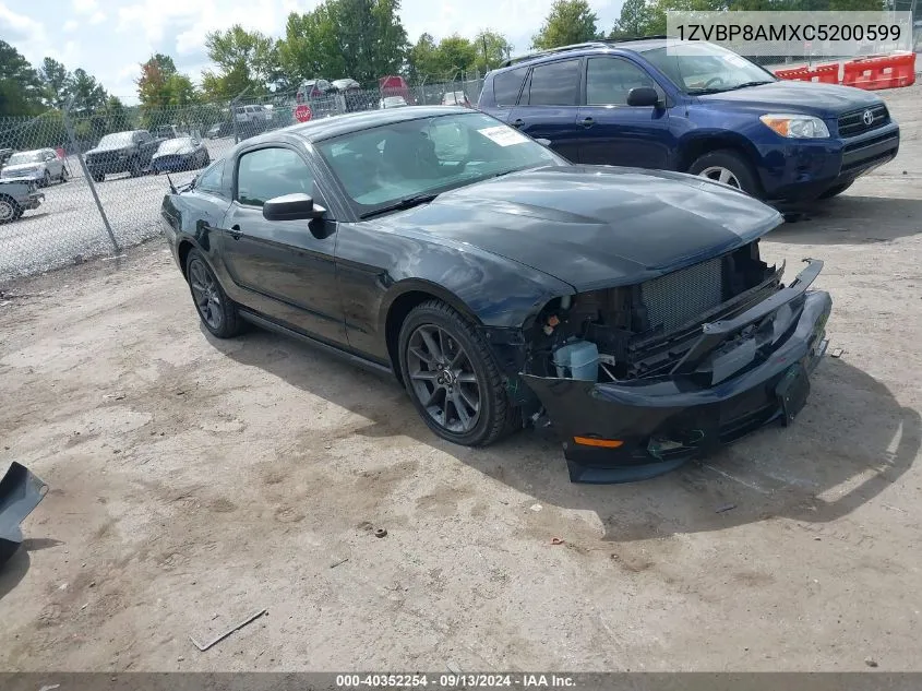 2012 Ford Mustang V6 Premium VIN: 1ZVBP8AMXC5200599 Lot: 40352254