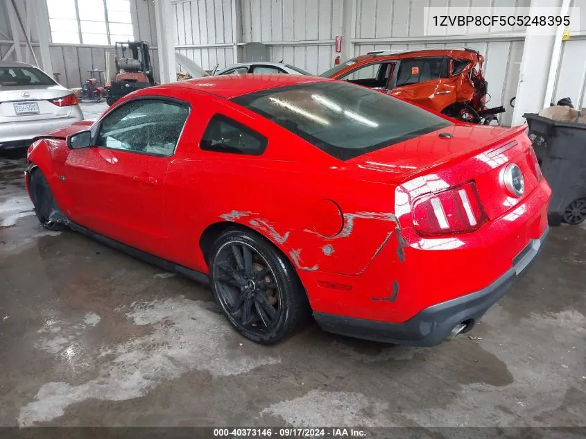 2012 Ford Mustang Gt Premium VIN: 1ZVBP8CF5C5248395 Lot: 40373146