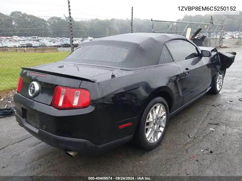 2012 Ford Mustang V6 Premium VIN: 1ZVBP8EM6C5250152 Lot: 40409574