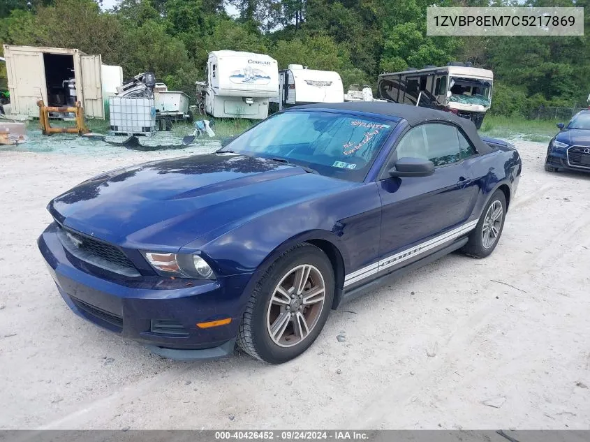 2012 Ford Mustang VIN: 1ZVBP8EM7C5217869 Lot: 40426452