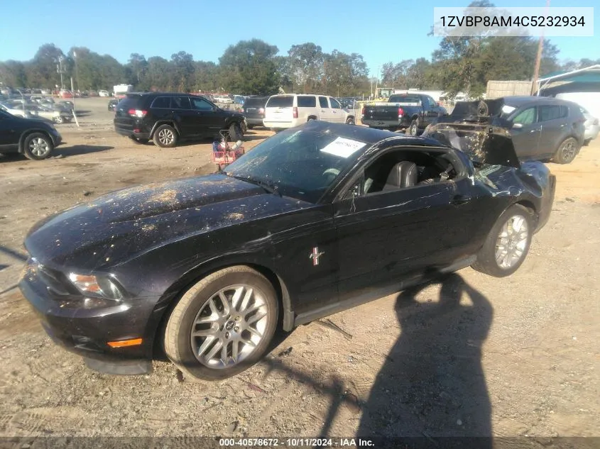 2012 Ford Mustang V6 Premium VIN: 1ZVBP8AM4C5232934 Lot: 40578672