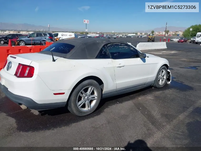 2012 Ford Mustang V6 VIN: 1ZVBP8EM1C5273306 Lot: 40580585