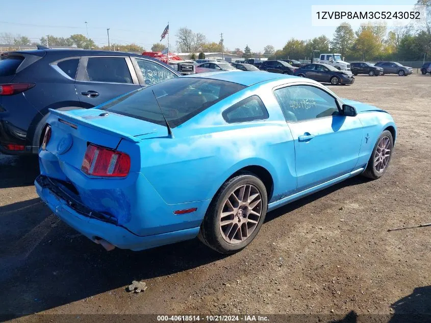 1ZVBP8AM3C5243052 2012 Ford Mustang V6 Premium