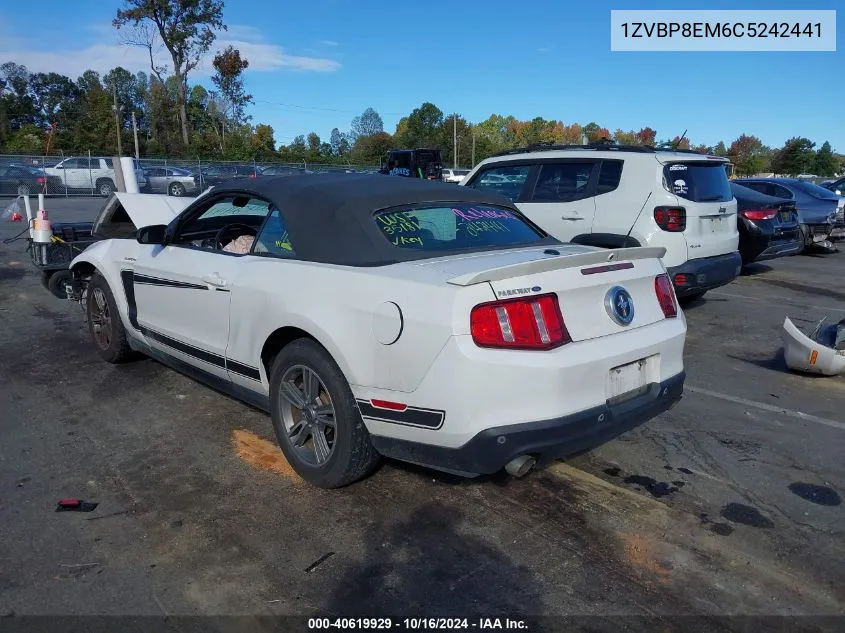 2012 Ford Mustang V6 Premium VIN: 1ZVBP8EM6C5242441 Lot: 40619929