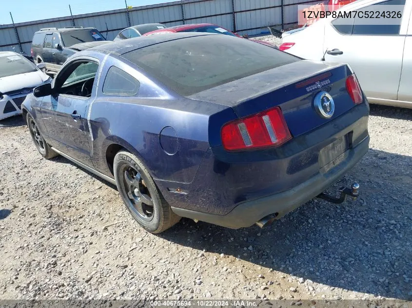 2012 Ford Mustang V6 VIN: 1ZVBP8AM7C5224326 Lot: 40675694