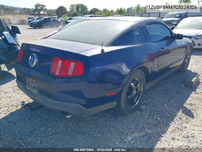 2012 Ford Mustang V6 VIN: 1ZVBP8AM7C5224326 Lot: 40675694