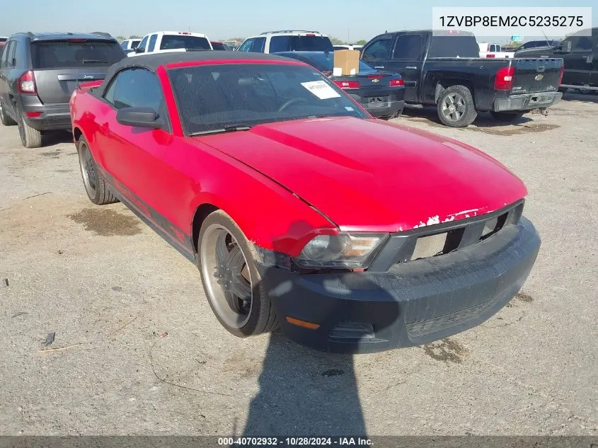 2012 Ford Mustang V6 VIN: 1ZVBP8EM2C5235275 Lot: 40702932