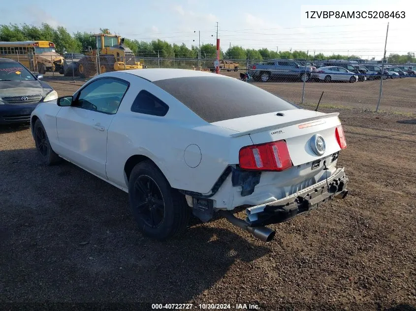 2012 Ford Mustang V6 Premium VIN: 1ZVBP8AM3C5208463 Lot: 40722727