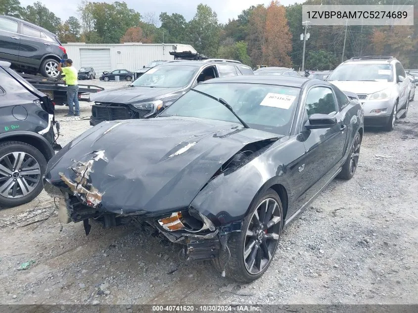 2012 Ford Mustang V6 VIN: 1ZVBP8AM7C5274689 Lot: 40741620