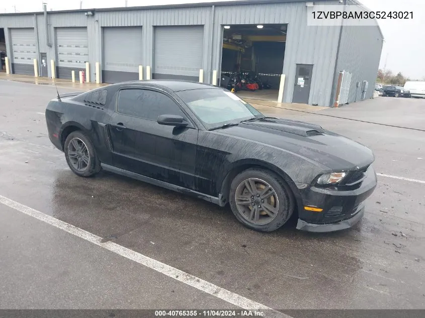 2012 Ford Mustang V6 VIN: 1ZVBP8AM3C5243021 Lot: 40765355