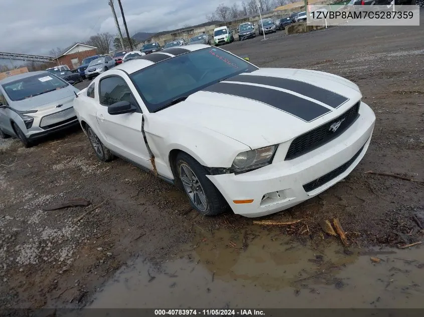 2012 Ford Mustang V6 Premium VIN: 1ZVBP8AM7C5287359 Lot: 40783974