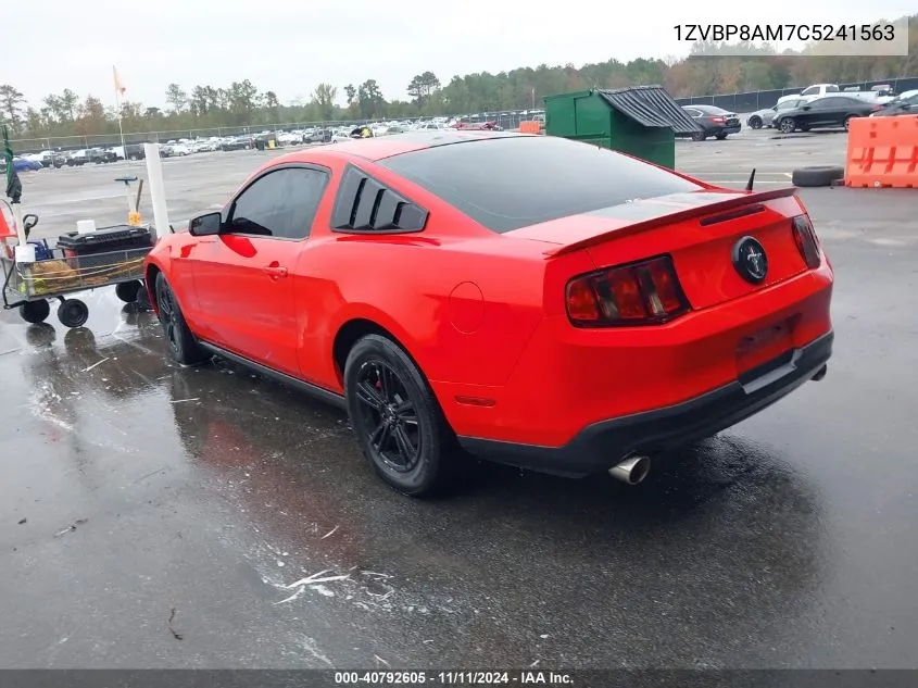 2012 Ford Mustang V6 VIN: 1ZVBP8AM7C5241563 Lot: 40792605