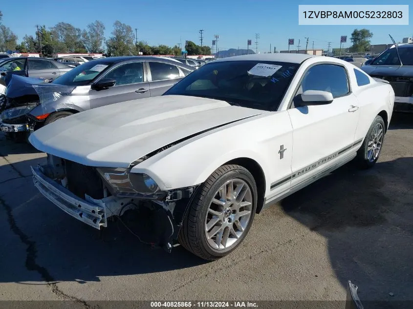 2012 Ford Mustang V6 Premium VIN: 1ZVBP8AM0C5232803 Lot: 40825865