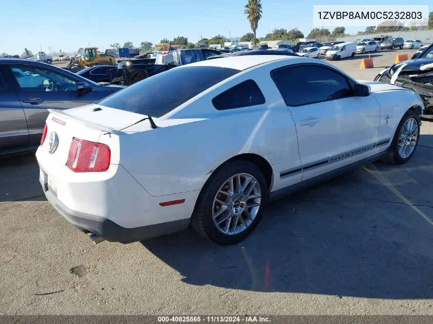 2012 Ford Mustang V6 Premium VIN: 1ZVBP8AM0C5232803 Lot: 40825865