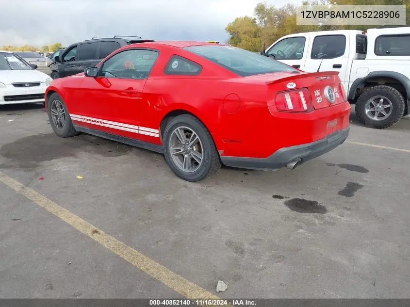 2012 Ford Mustang V6 Premium VIN: 1ZVBP8AM1C5228906 Lot: 40852140