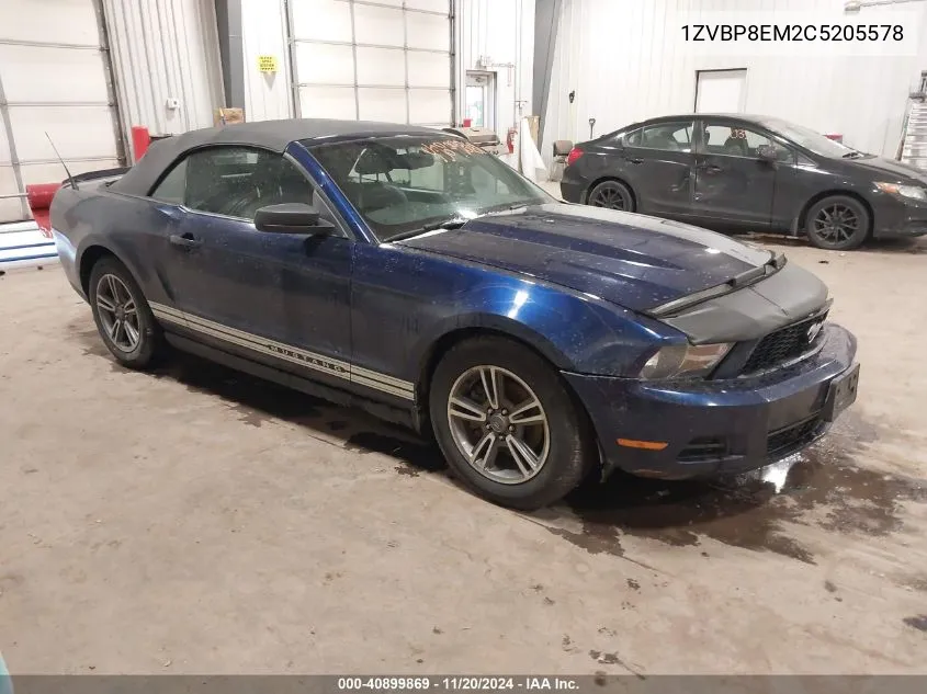 2012 Ford Mustang V6 Premium VIN: 1ZVBP8EM2C5205578 Lot: 40899869