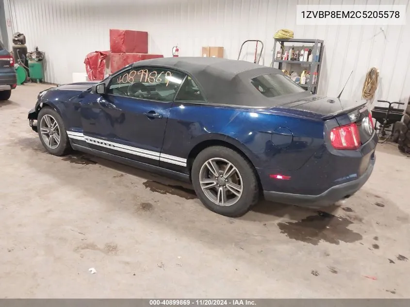 2012 Ford Mustang V6 Premium VIN: 1ZVBP8EM2C5205578 Lot: 40899869