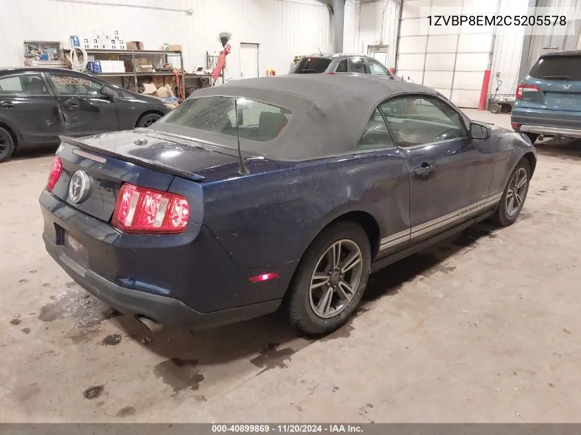 2012 Ford Mustang V6 Premium VIN: 1ZVBP8EM2C5205578 Lot: 40899869