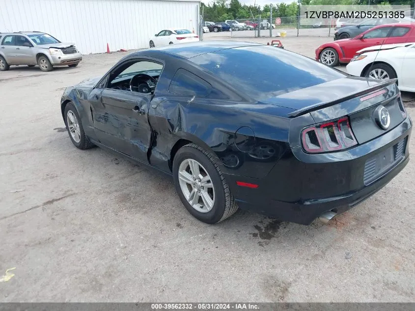 2013 Ford Mustang V6 VIN: 1ZVBP8AM2D5251385 Lot: 39562332