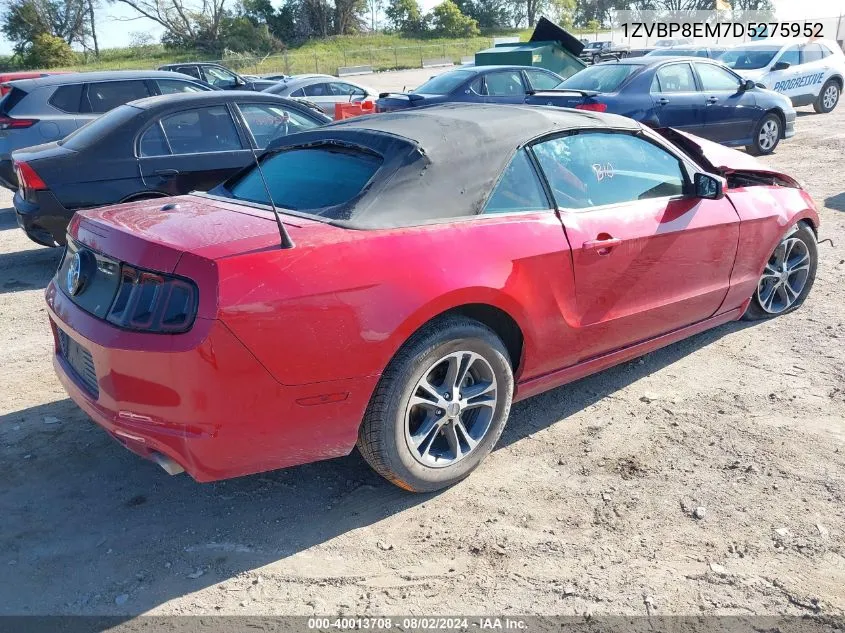 2013 Ford Mustang VIN: 1ZVBP8EM7D5275952 Lot: 40013708