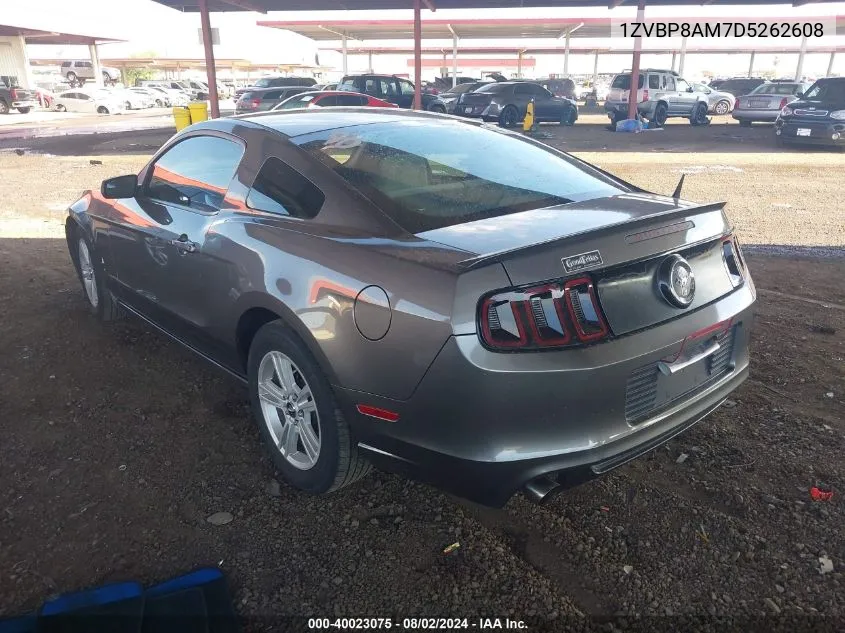 2013 Ford Mustang V6 VIN: 1ZVBP8AM7D5262608 Lot: 40023075